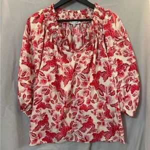 Rose & Olive Pink Floral Blouse